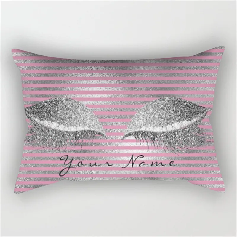 Hot Printed Sleeping Eyes Throw Pillow Covers Decorative Cushion Cover Polyester Blink Eyelash Cushions Home Decor Accessories