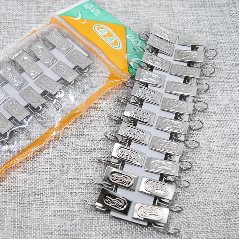 

Hoomall 20PCs/set Metal Curtain Clip Durable Multi-purpose Multi-function Cloth Clips Windproof Hanging Pins Clip Home Supplies