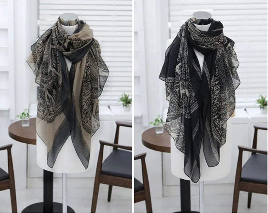 31 High quality Sexy Women Scarf Shawl Blue White Porcelain Style Thin the Silk Floss Striped Print Dot Scarfs Wrap Shawls Scarves  Bandana Hijab Foulard Femme Cachecol Bufandas Amice Tippet Mantelet