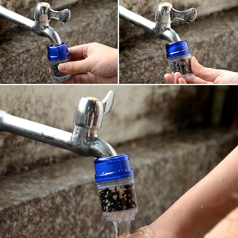 

Household Kitchen Faucet Activated Carbon Water Purifier Water Filter Purification Remove Rust Precipitation Purifier Replacemen