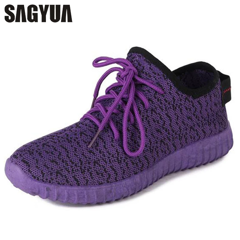 

SAGYUA TOP SALE Young Women Fashion Casual Net Mesh Air Shallow Low Leisure Comfort Mujer Zapatillas Lace Up Shoes Plimsoll T287