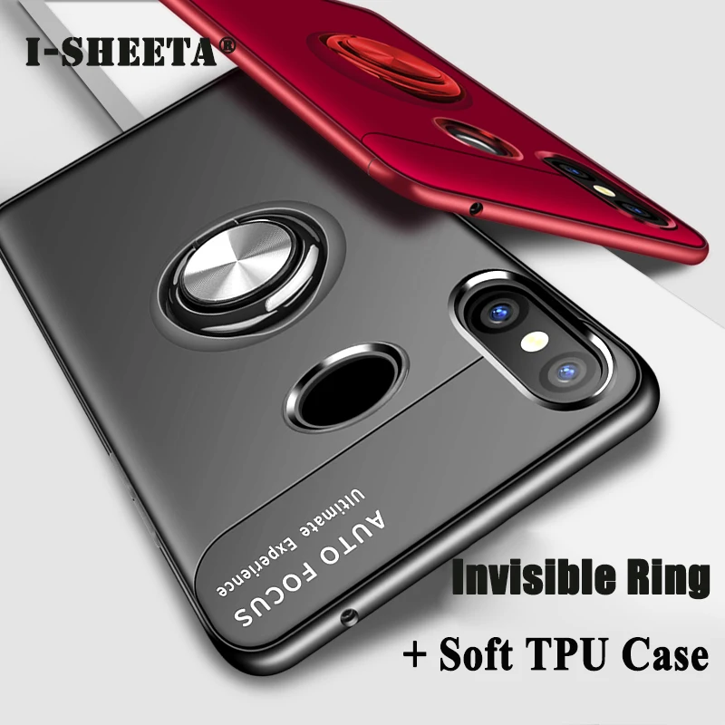 Shockproof Cases For Huawei Honor 8X Max 7X 10 Lite Play 8C 7C 8A Soft Silicone Slim 360 Metal Magnetic Finger Ring Stand Cover |