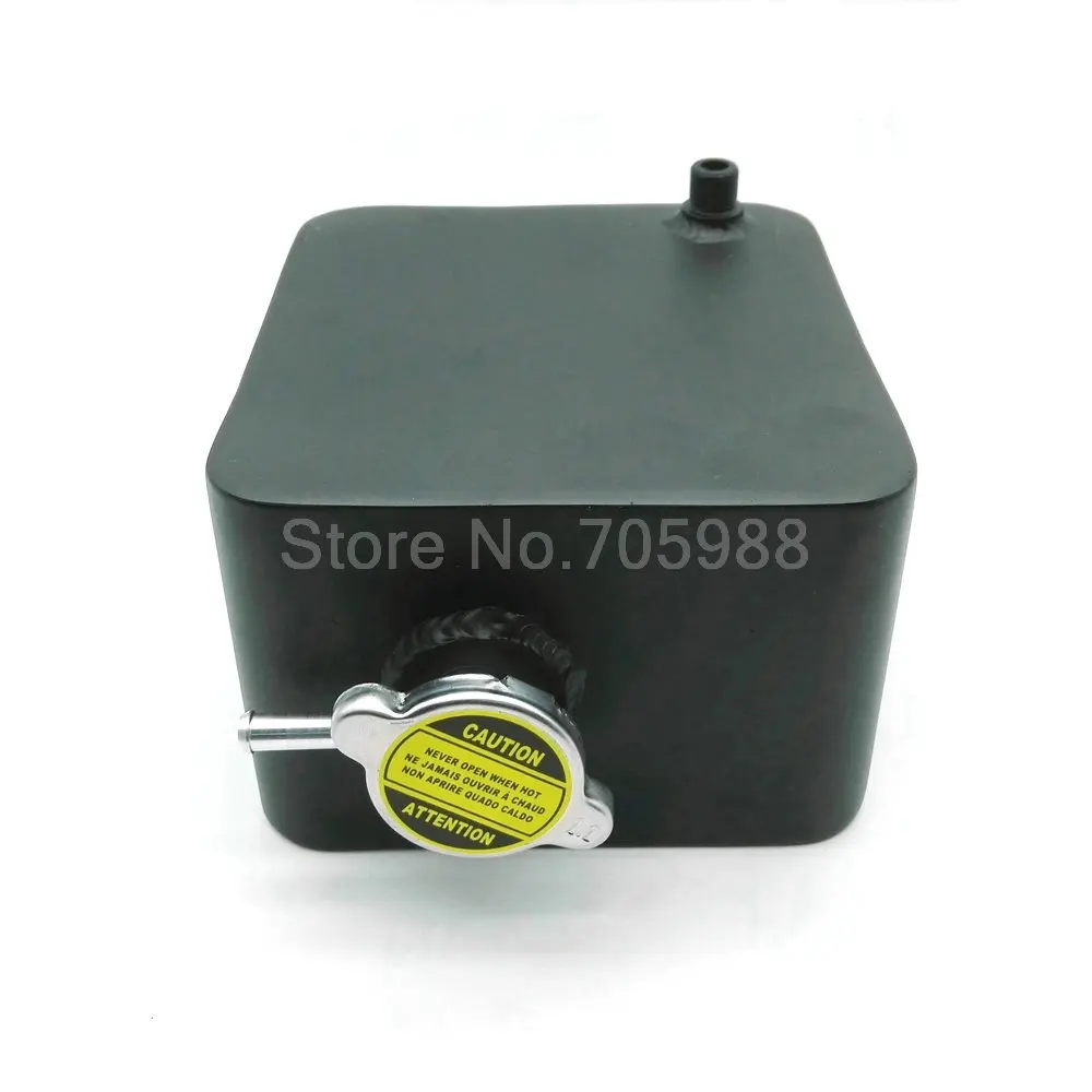 

2L Universal Black Polished Aluminum Alloy Header Expansion Water Tank & Cap