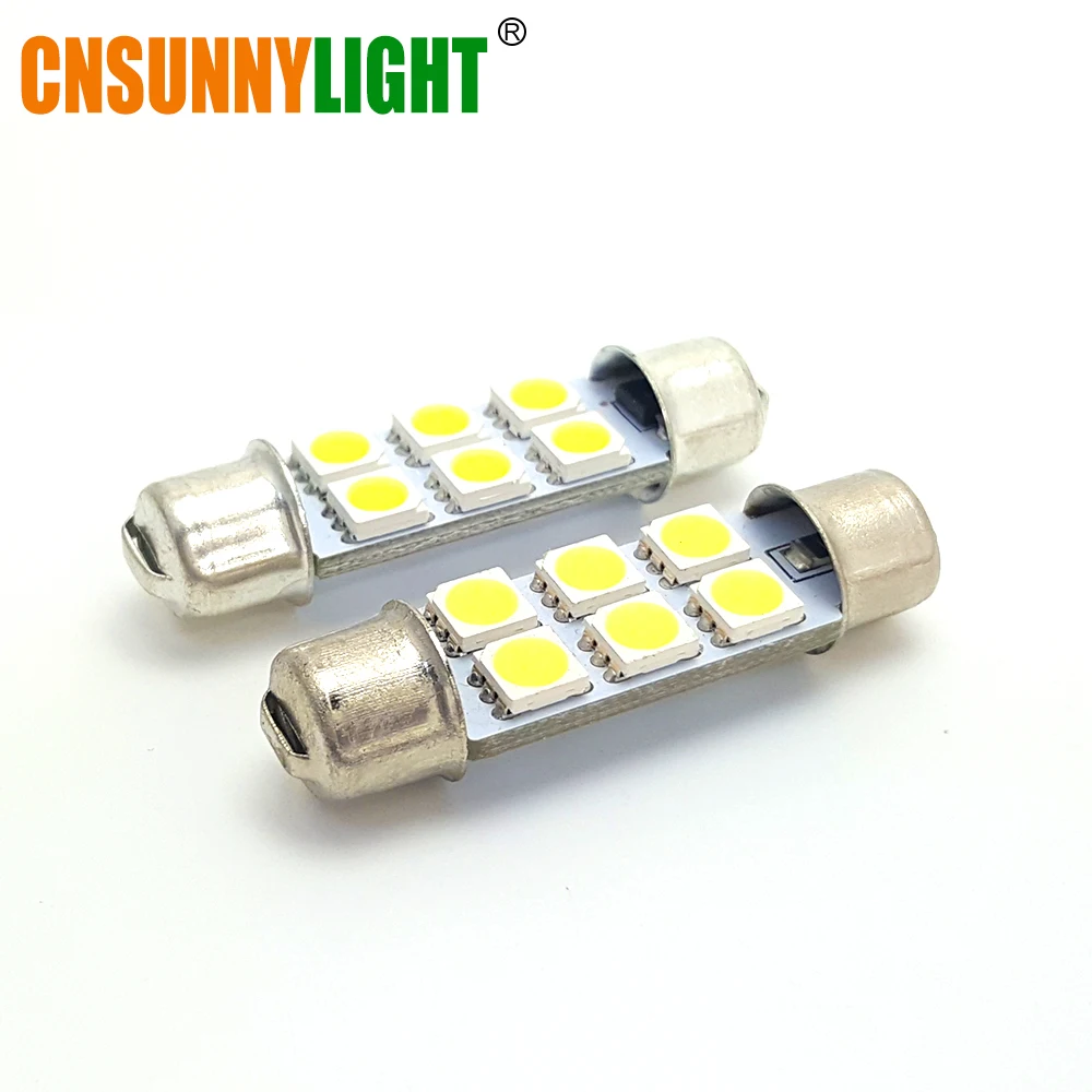 CNSUNNYLIGHT 211-2 211 212 212-2 561 562 LED Festoon Light 6SMD 5050 Aluminum Loop Interior Car Dome Cargo Lighting for Mercedes (1)