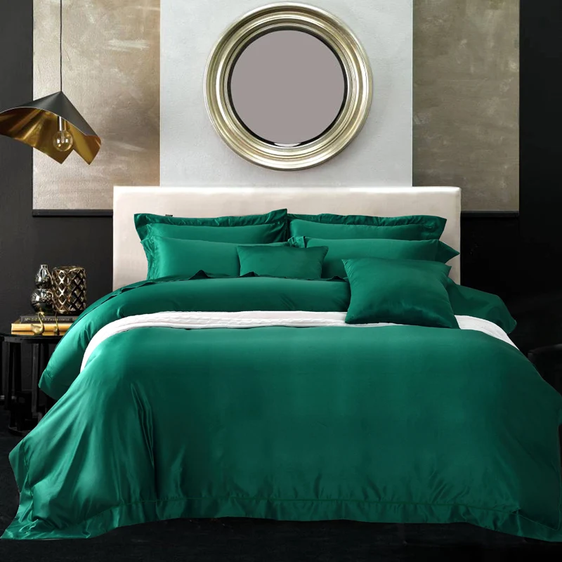 Luxury Silk Bedding Set Taffeta Artifical Silk 4pcs/set Wedding Set