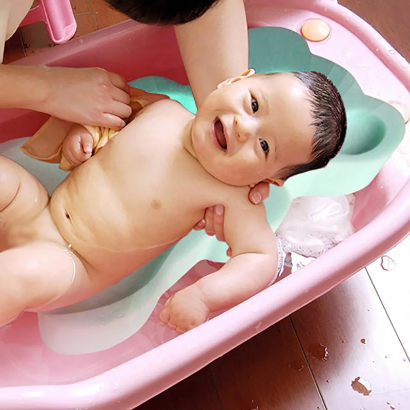 Baby Tubs Infant Soft Bath Sponge Seat Anti-Slip Foam Mat Support Pillow Body Safety Cushion For Toddler Baby Bath
