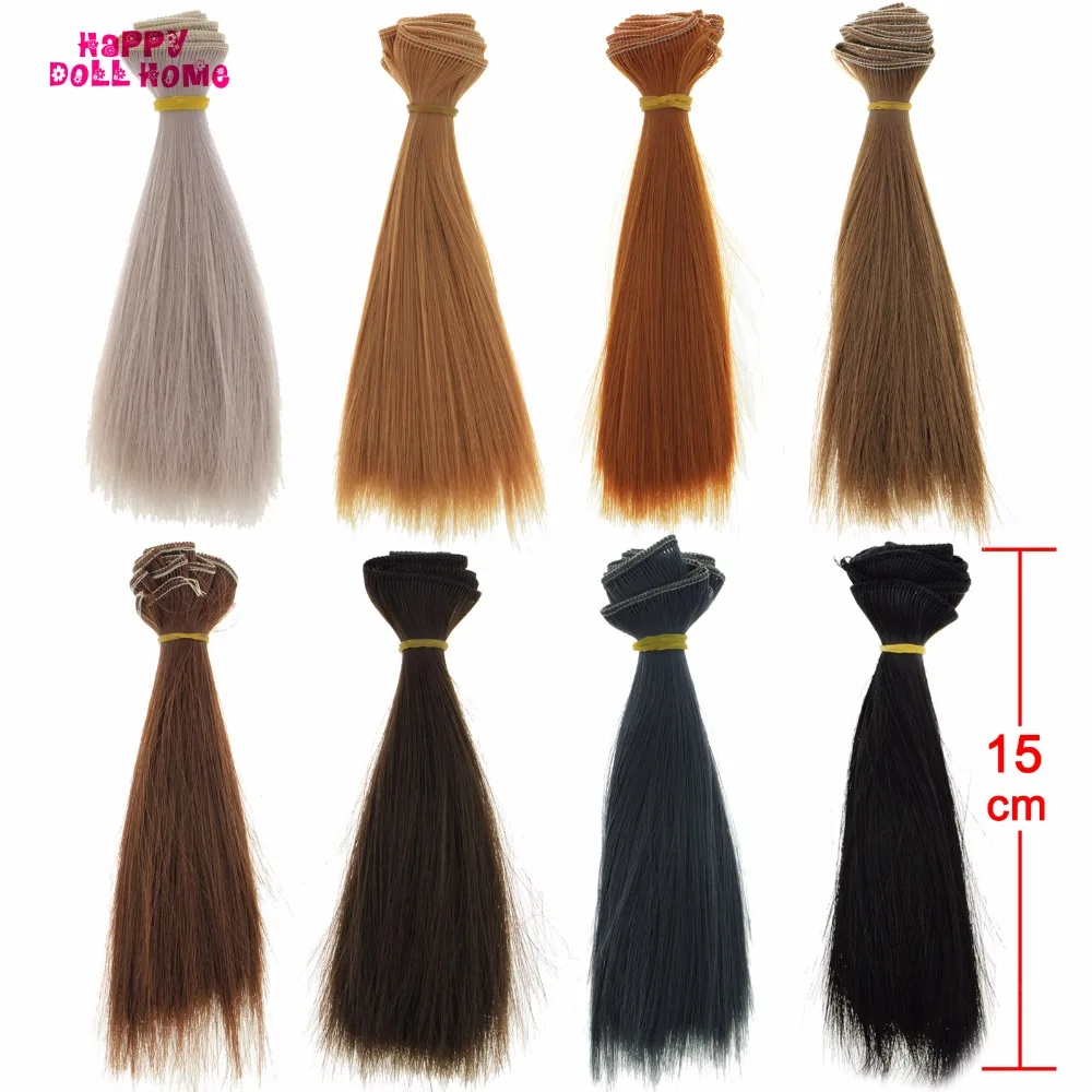 Парики для кукол 15*100 см 1 шт. прямые волосы куклы Blythe BJD 1/3 1/4 1/6 аксессуары кукол|for