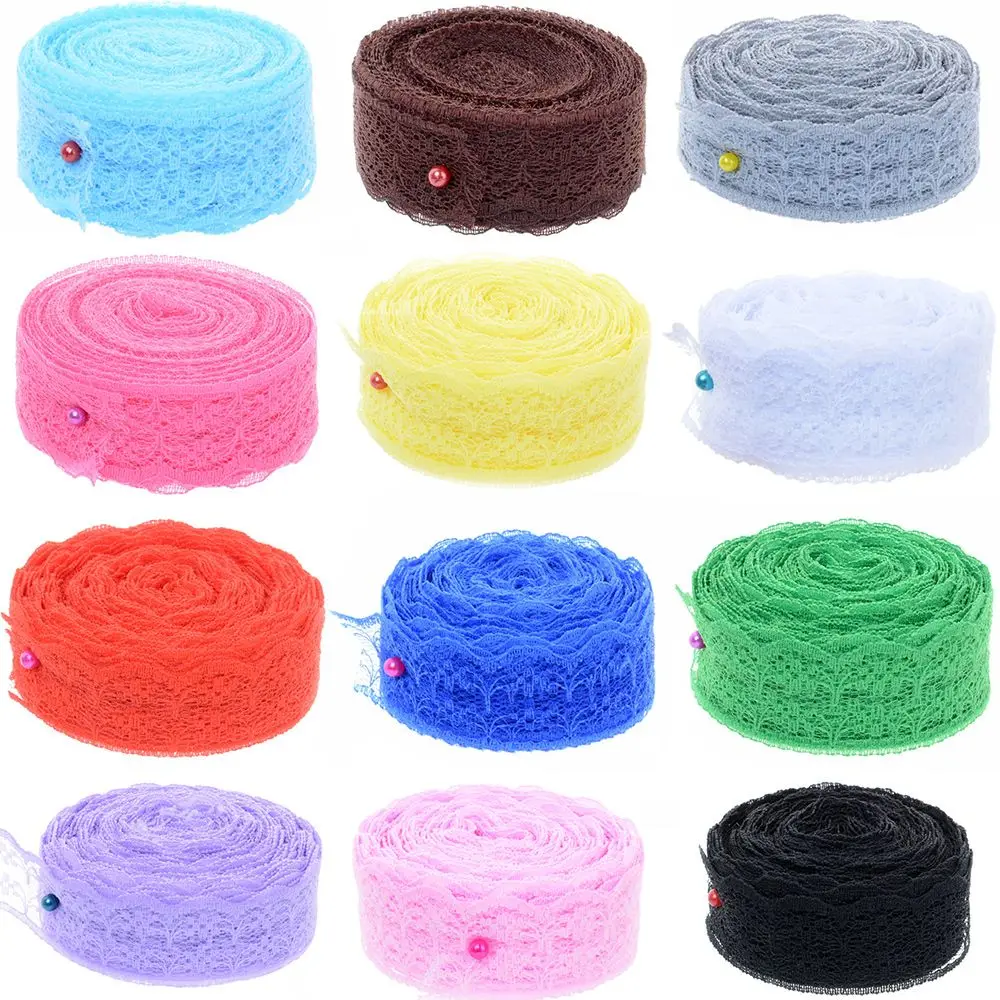 

10 yards/lot 20mm Wide DIY Lace Ribbon Roll Embroidered Fabric Wedding Party