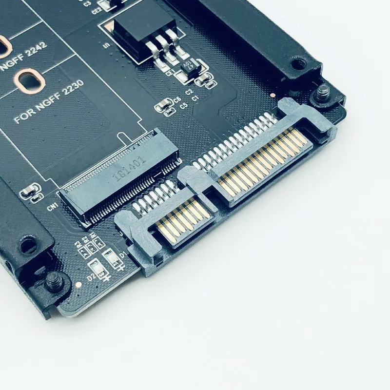 H1111Z Add On Card M.2 to SATA M2 to SATA Adapter M2/M.2 Adapter M.2 NGFF B+M Key Metal Case for 2230 2242 2260 2280 M2 SSD