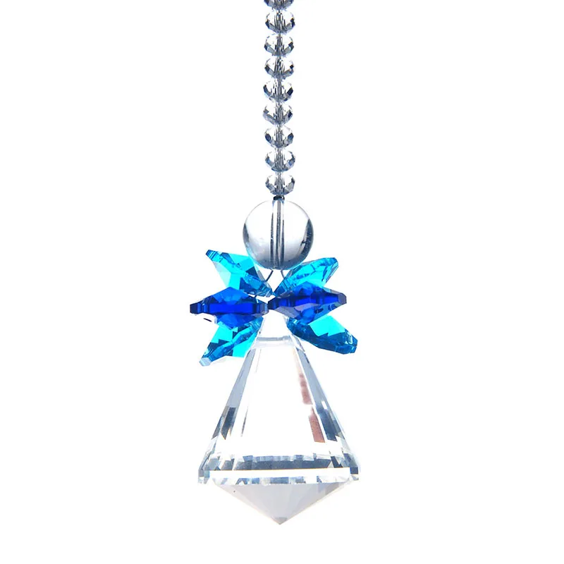 H&ampD Clear Crystal Diamond Shape Home Decor Hanging Prism Suncatcher For Window |