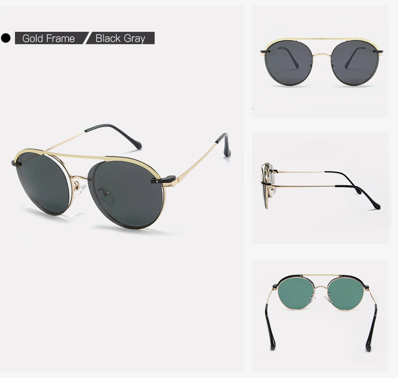 BEYONDSTAR Высокое качество магнит прикрепляемые очки ретро круглые поляризованные солнцезащитные очки мужские оправа из розового золота бренд Gafas De Sol G2061