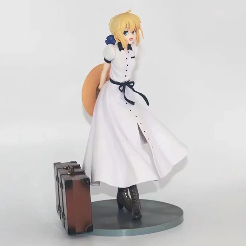 

9.5" Fate Stay Night FSN Anime Saber Aniplex Return to Avalon England Journey Dress Boxed 24cm PVC Action Figure Model Doll Toys
