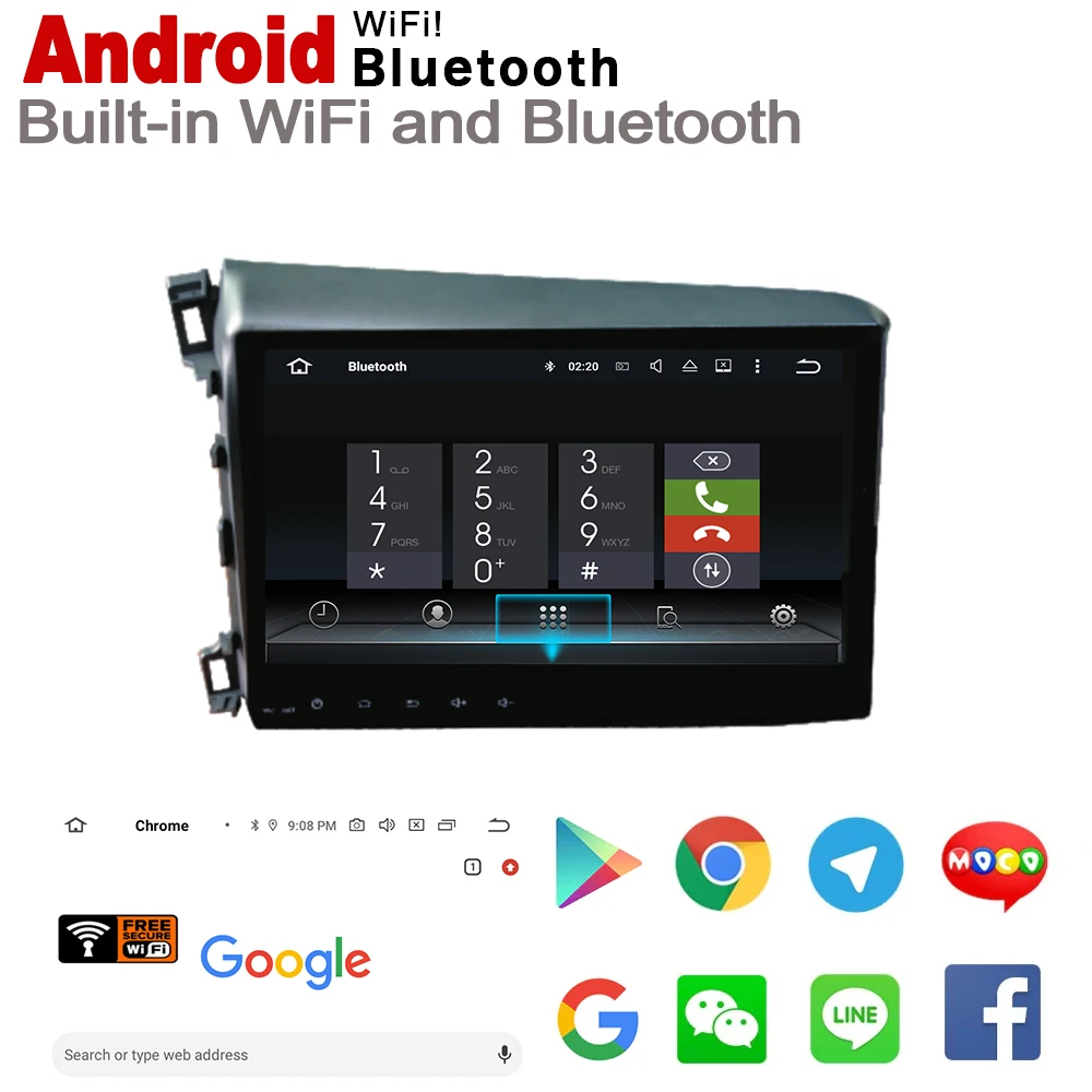 Perfect ZaiXi HD IPS Screen Android Car GPS For Honda Civic 2012~2015 Navi Map 2 DIN multimedia player DSP Stereo radio WiFi system 2