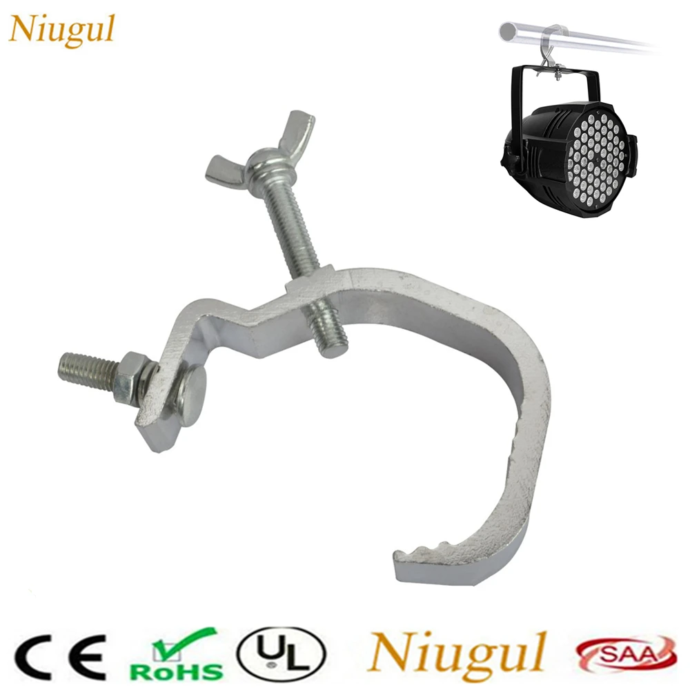 10 Pz/Lotto Alluminio Stage Light Hook Led Par Ganci Led Stage Lighting Truss Dj Club Hanging Hook Lampada Da Discoteca Light Clamp Equipment