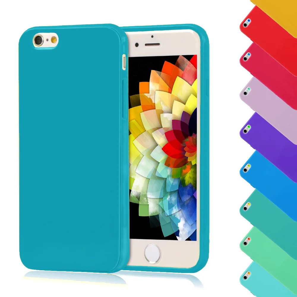 Coque Case For iPhone 5 5S SE Candy Color TPU Skin Cover For Apple