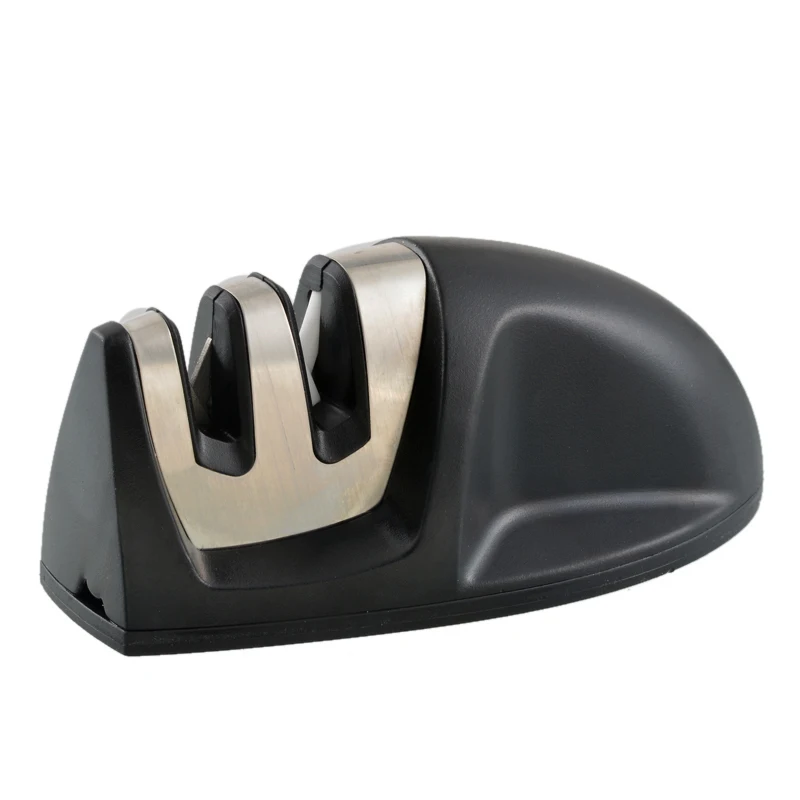 Hoomall 1 шт., бытовая точилка для ножей, кухонные аксессуары, мини-точилка для ножа, два этапа(алмаз и керамика), точильные инструменты - Цвет: Black