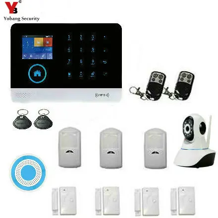 YobangSecurity Wireless 3G WIFI Smart Home Alarm System IOS Android APP Control GSM WIFI GPRS Alarm System with WIFI IP Camera