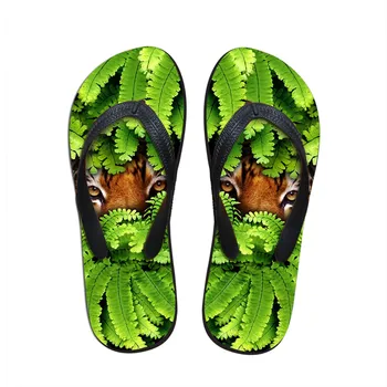 

FORUDESIGNS Animal Printing Slippers for Men, Summer Men`s Beach Slippers Mens Designer Flipflops, Men 3D Rubber Slippers