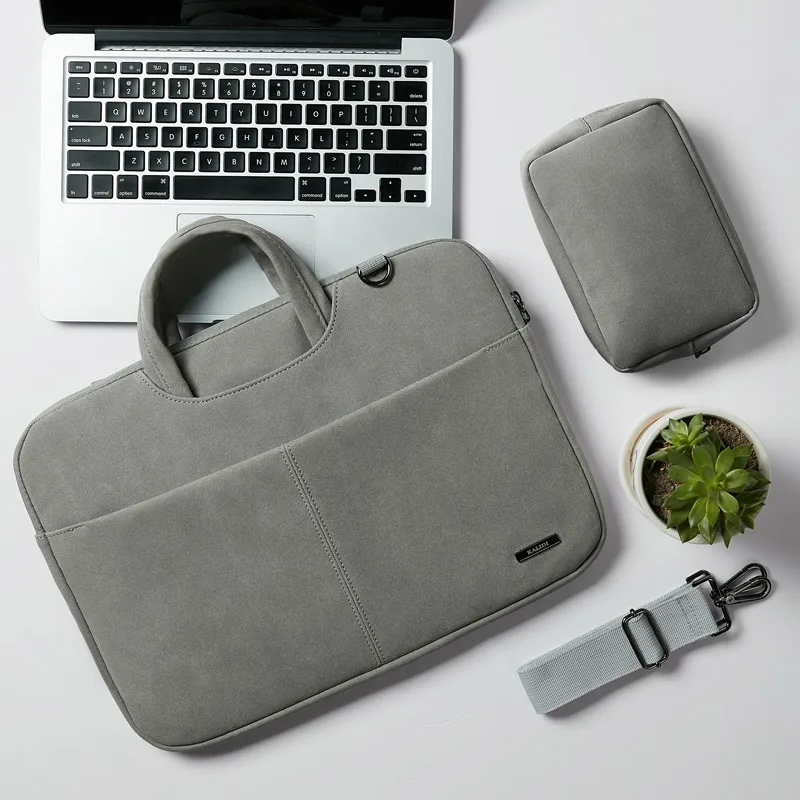 KALIDI водонепроницаемая сумка для ноутбука 13,3 14 15 15,6 дюймов Сумка для ноутбука сумка для Macbook Air Pro 13 15 Dell Asus hp acer сумка для мужчин и женщин - Цвет: ShoulderBag L-Gray