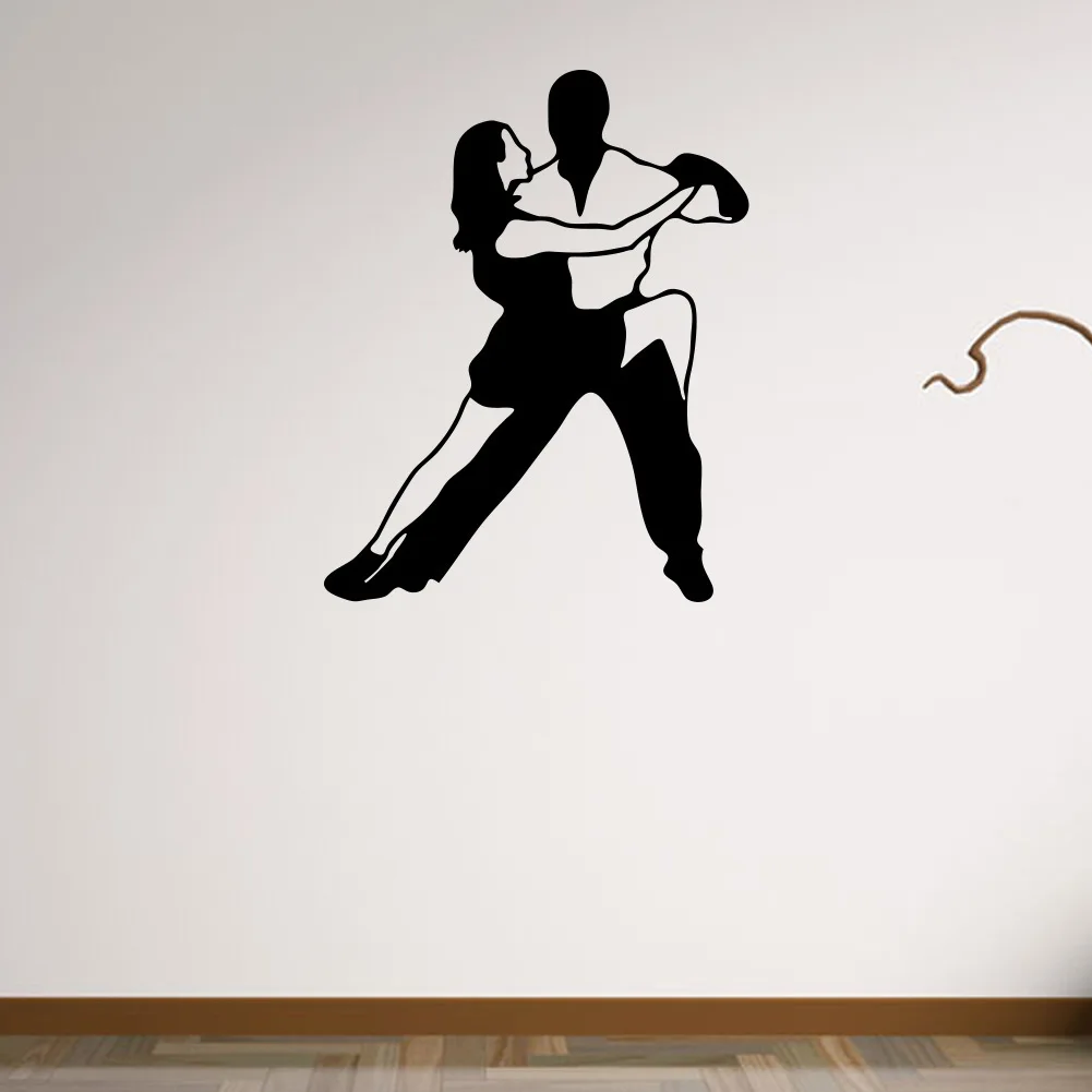 Ballroom Dancing Vinyl Wall Stickers Waterproof Romantic Wall Decals