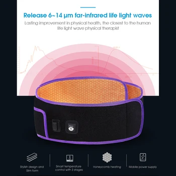 

PMA A10 Graphene Heating Silk Waist Massage Strap Treatment Belt Intelligence Heat Control Heat Waist Belt for Office Home Gift