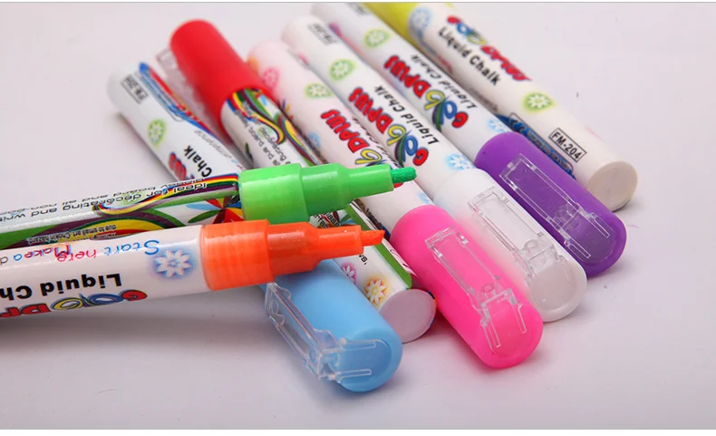 Стираемые разноцветные маркеры со светодиодной подсветкой 8 цветов|liquid chalk marker
