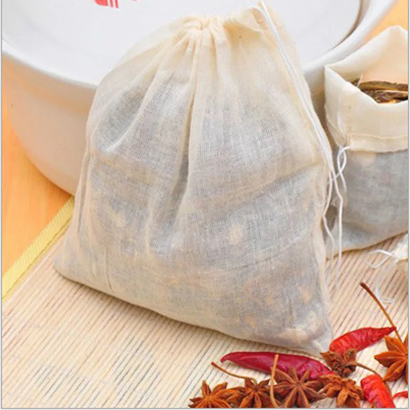 

Drawstring Medicine Residue Bag Kitchen Sachet Bag Slag Separation Cooking Soup Bag Brew Cotton Spice Bags free Shipping 280