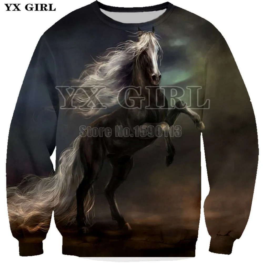 

New Spring Hoodies Men Horse 3D Print Soil Pullover Long Sleeve Casual Loose Sweatshirts Men Plus Size Tops Tracksuits 7XL