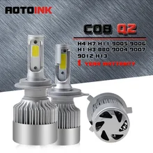 AOTOINK Farol H1 H3 H4 H7 Lâmpada LED H11 9006/HB4 9005/H13 HB3 lâmpadas LED 72 W 9200lm kit Farol Do Carro Luz de Nevoeiro Auto Lâmpada Led