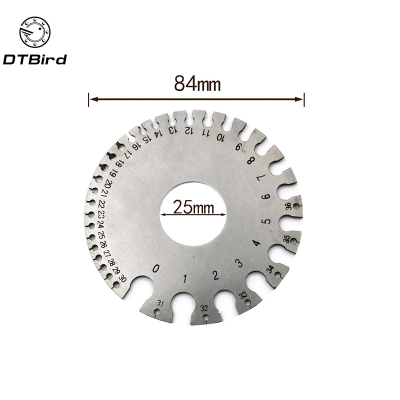 Нержавеющая сталь 0 36 круглый AWG SWG толщина провода линейка Калибр Диаметр