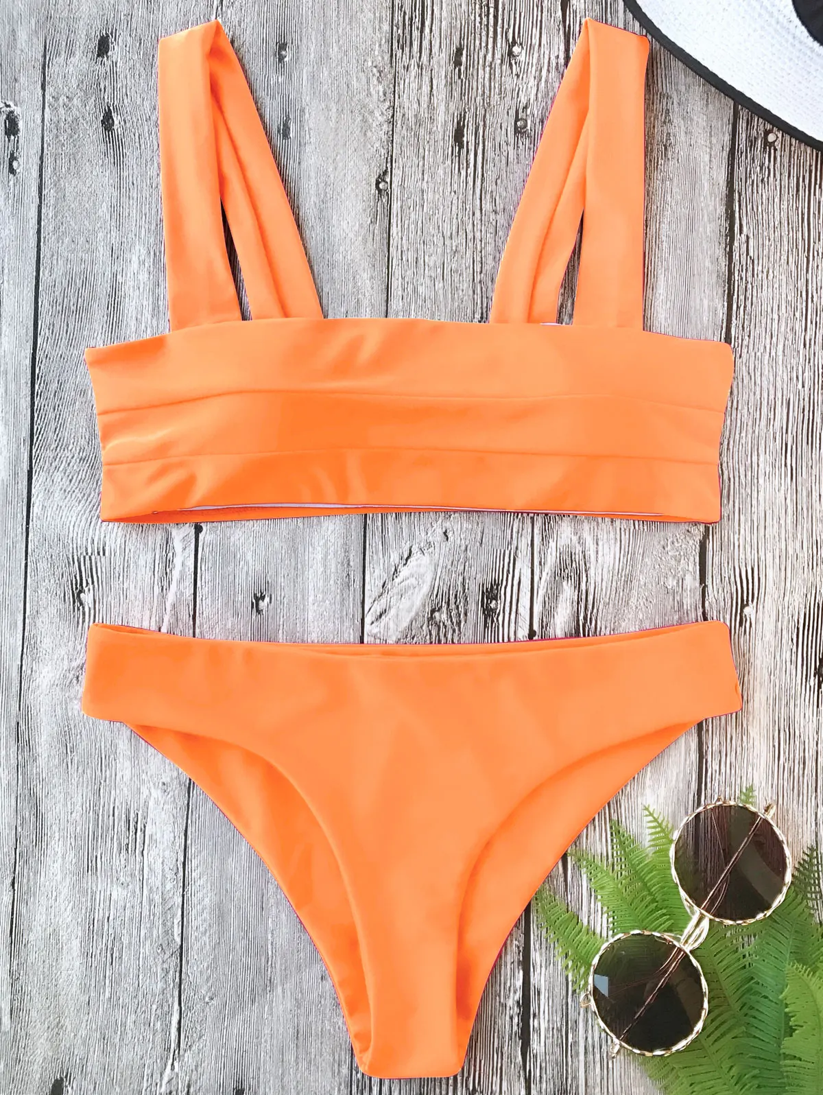 orange zaful bikini