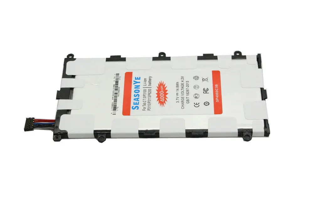 Seasonye 10 шт./лот Tab Перезаряжаемые Батарея для Samsung Galaxy 2 7.0 P3100 P6200 P3110 Plus SP4960C3B 4000 мАч