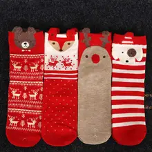 1 пара Женские носки зимние теплые носки для подарков на Рождество мягкие хлопковые забавное носки с животными рождественские носки новинка