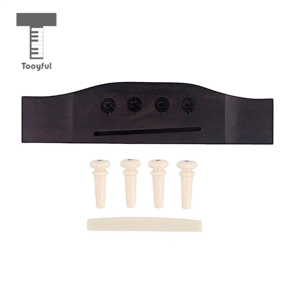 Replacement Rosewood Plastic Bridge Pins Saddle for Acoustic Electric Bass Guitar Parts