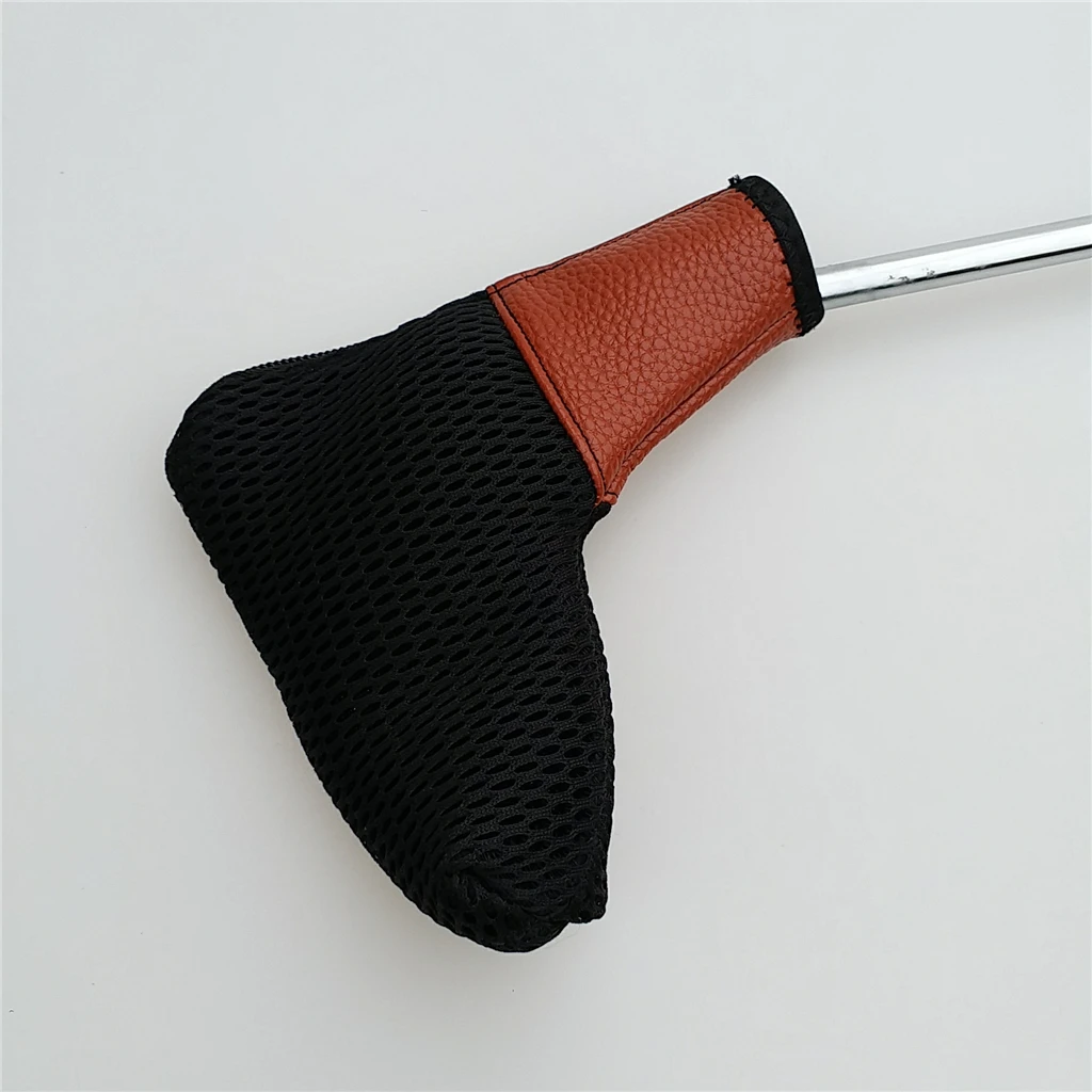 Durable Mesh Blade Head Cover Golf Club Putter Headcover with Zipper Close Lightweight Golf Putter Protector Bag Accessories