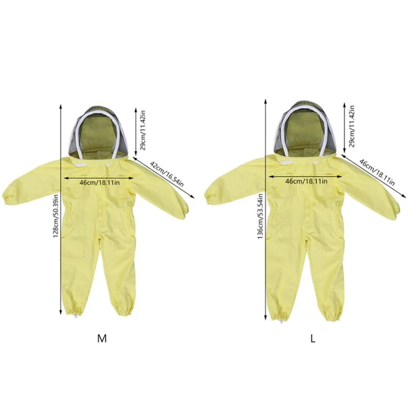 Профессиональный Детский защитный костюм для пчеловодства, оборудование для фермы, защитный костюм для пчеловодства L