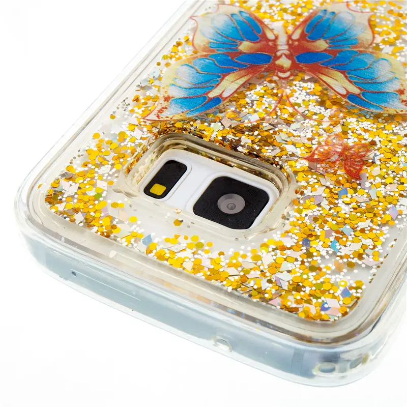 Красочным рисунком чехол для samsung Galaxy S7 Динамические Liquid Мягкие TPU случае телефон