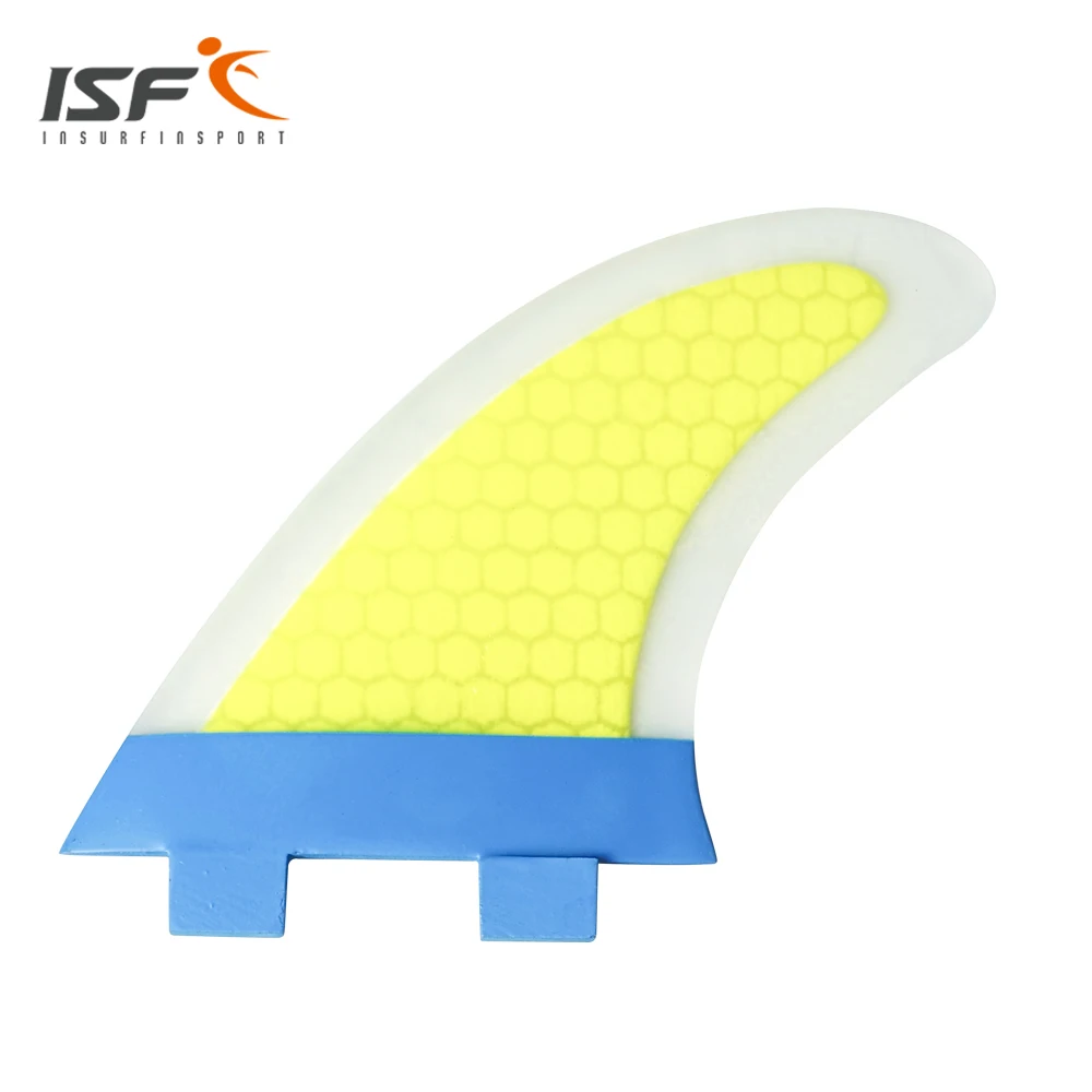 

Thruster FCS Painting honeycomb Yellow strip Surf Fin M7 fin Set (3 PIECE)
