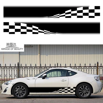 

2x Checkered Flag Decal Trailer Campervan Vinyl Dynamic Movement to Accelerate Forward Racing Sport Car Motorhome Caravan Travel