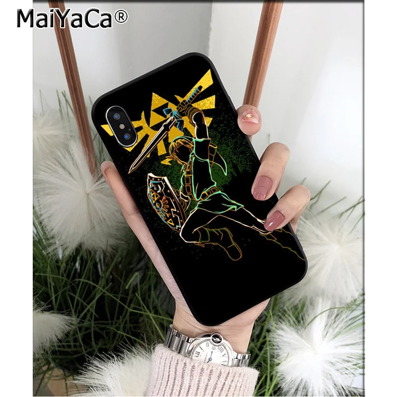 MaiYaCa Legend Of Zeldas черный мягкий чехол из ТПУ для Apple iPhone 8 7 6 6S Plus X XS MAX 5 5S SE XR мобильного