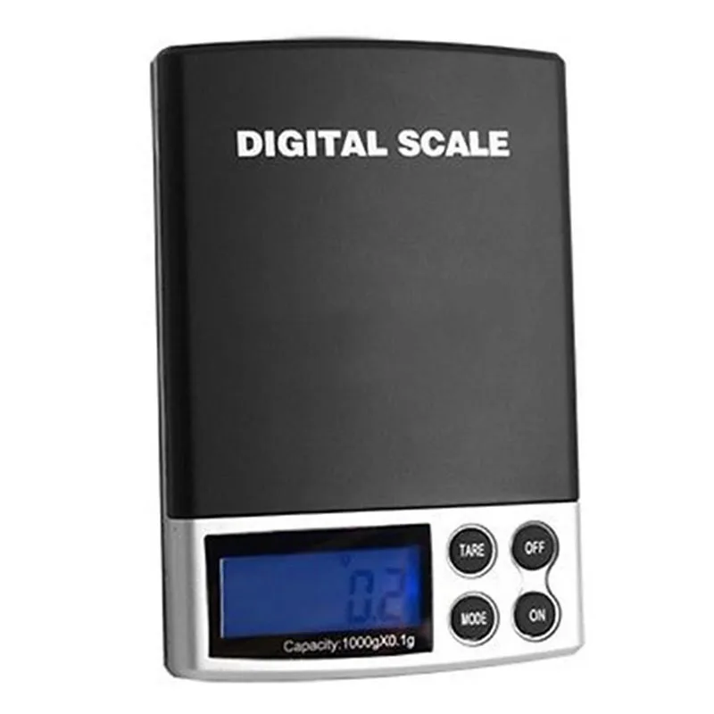 

OOTDTY Digital Scale 1000g x 0.1g Jewelry Silver Gold Coin Grain Gram Pocket Size Herb-Y1QA