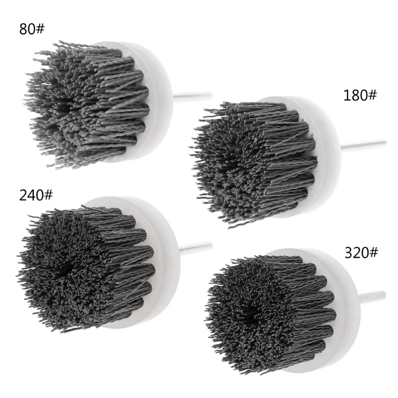 Щетка для снятия заусенцев из абразивной стальной проволоки, полировальная нейлоновая головка для шлифовки колес, хвостовик для мебели, деревянная скульптура, роторное сверло, шлифовальный инструмент