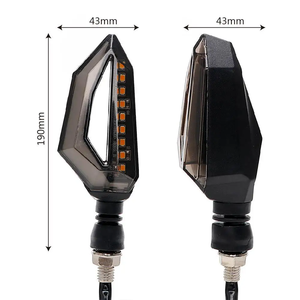 Adeeing 1 пара Универсальный мотоцикл, Рисунок со смайликом, светодиодный указатель поворота светильник индикатор Предупреждение лампы 12V сигнала поворота светильник r30