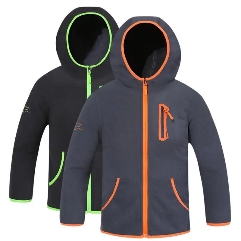 

Children's wear 2018 New fleece shirt boy jacket children's fleece hooded sweater
