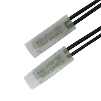 

XIXI 100PCS Thermostat 10C-240C KSD9700 70C 75C 80C 85C 90C Bimetal Disc Temperature Switch Thermal Protector degree centigrade