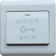 NC/нет опционально пластиковая кнопка аварийного выхода Кнопка пожаробезопасная светящаяся белая ПВХ кнопка открывания двери