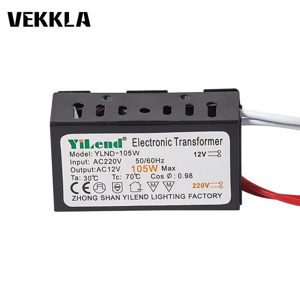 

AC 220V to 12V 105W Halogen Lamp Electronic Transformer LED Driver Power Supply for Low-voltage Halogen Lamp 2018 Top Sale