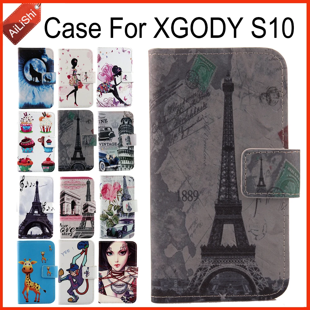 

AiLiShi Factory Direct! Case For XGODY S10 Book Flip Luxury PU Leather Case New Exclusive 100% Special Phone Cover Skin+Tracking