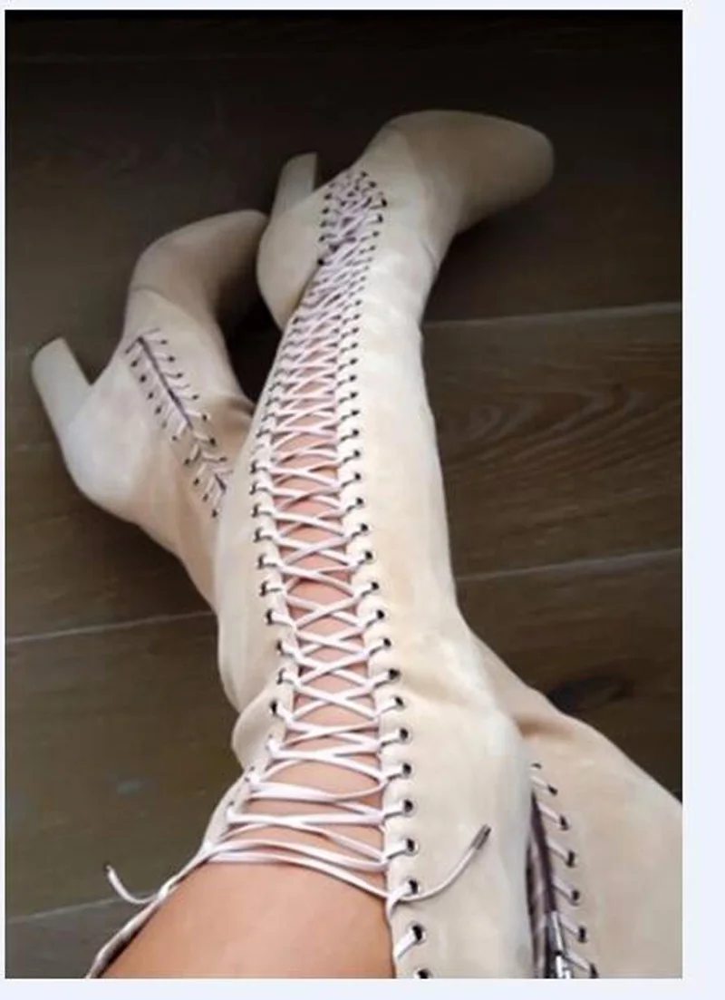 lace up cut out chunky heels