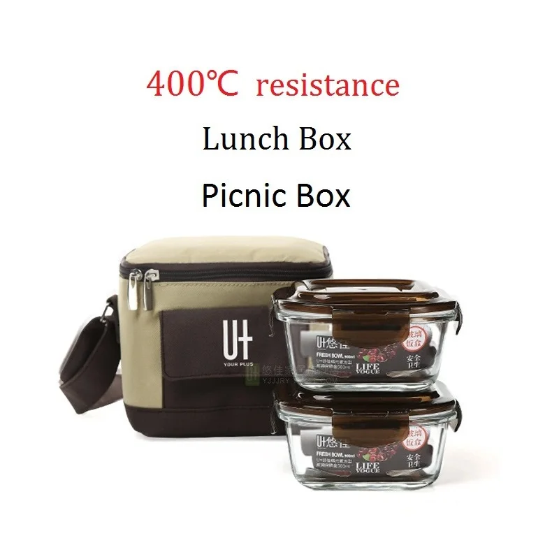 400 degree resistance glass lunch box microwave oven bento box lancheira adulto